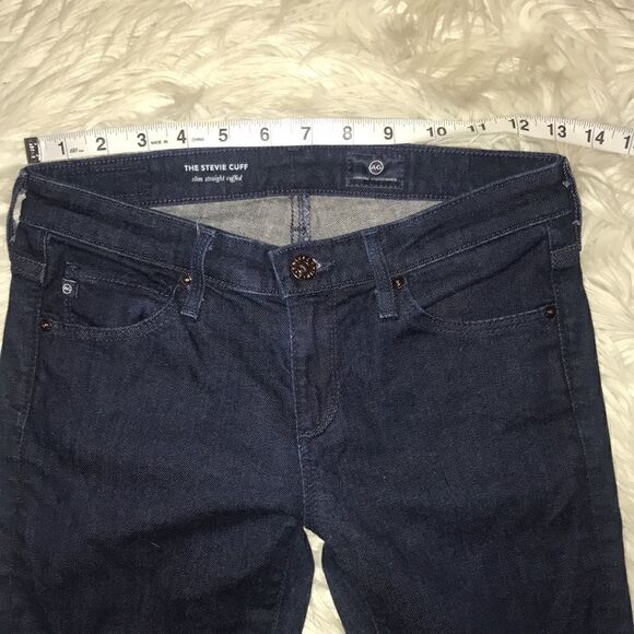 AG The Stevie Cuff Slim Straight Cuffed Denim Jean - Picture 6 of 9
